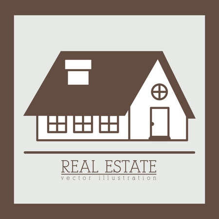 Real estate design over brown background, vector illustrationのイラスト素材