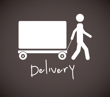 Delivery design over gray background, vector illustrationのイラスト素材