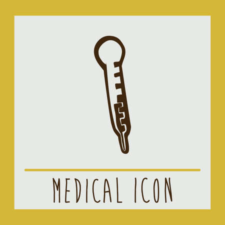 Medical design over yellow background, vector illustrationのイラスト素材