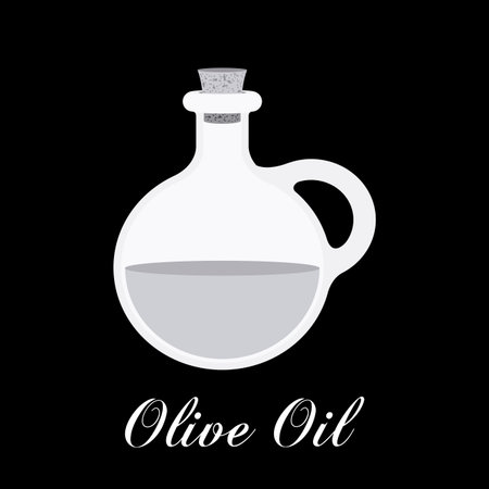 Olive design over black background, vector illustrationのイラスト素材