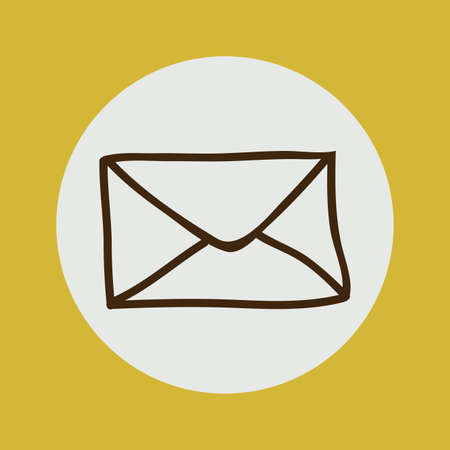 Mail design over yellow background, vector illustrationのイラスト素材