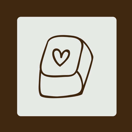 Icon design over brown background, vector illustrationのイラスト素材