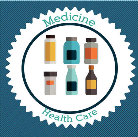 Medical design over blue background,  vector illustrationのイラスト素材