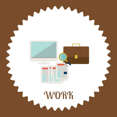 Business design over brown background,  vector illustrationのイラスト素材