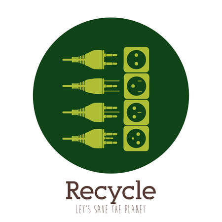 Energy design over white backgroundのイラスト素材