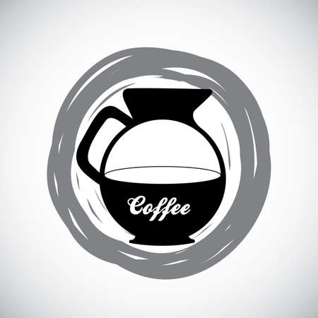 Coffee design over white background, vector illustrationのイラスト素材
