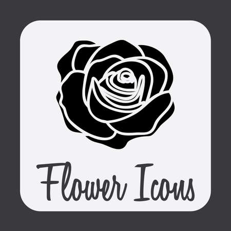 Flower design over gray backgroundのイラスト素材