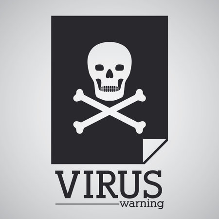 Virus design over gray background, vector illustrationのイラスト素材