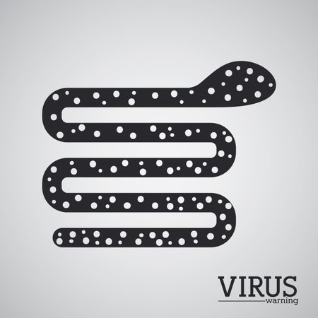 Virus design over gray background, vector illustration