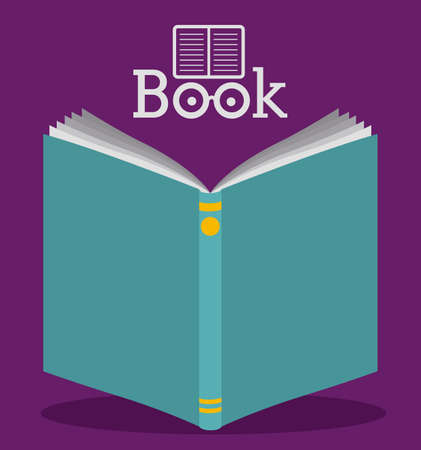 Book design over purple background,vector illustrationのイラスト素材