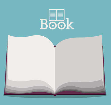 Book design over blue background,vector illustrationのイラスト素材