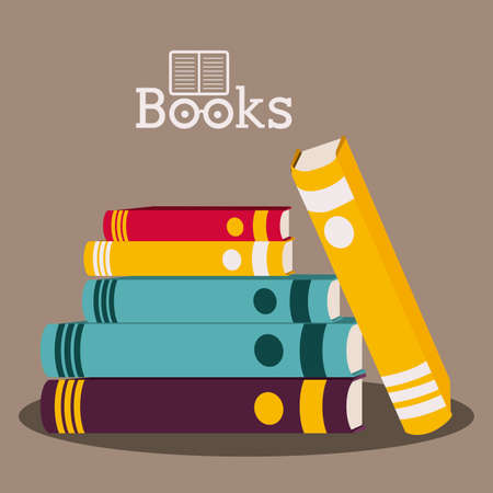Book design over beige background,vector illustrationのイラスト素材