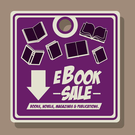 eBook design over beige background,vector illustrationのイラスト素材