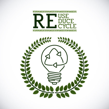 Ecology design over white background,vector illustrationのイラスト素材