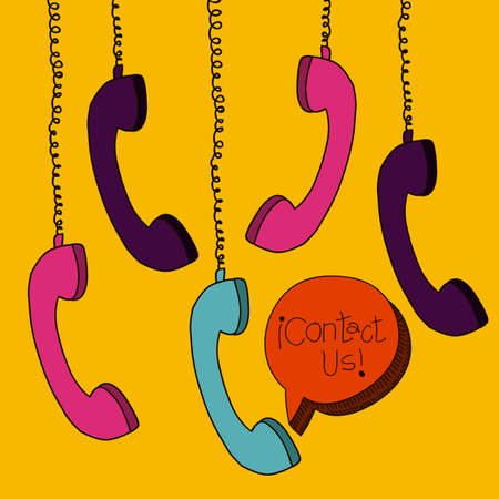 Call center design over yellow background,vector illustrationのイラスト素材