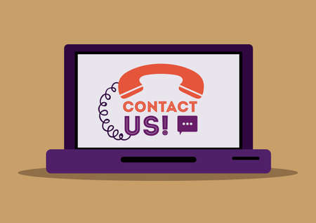 Call center design over beige background,vector illustrationのイラスト素材