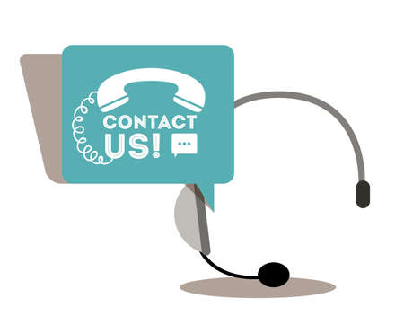 Call center design over white background,vector illustrationのイラスト素材