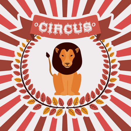 Circus design over red stripes background,vector illustrationのイラスト素材