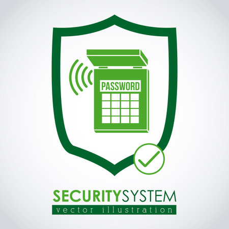Security design over white background,vector illustrationのイラスト素材