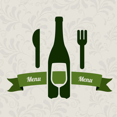 Restaurant design over beige background,vector illustrationのイラスト素材