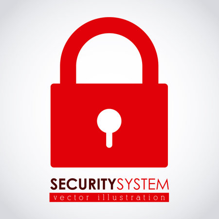 Security design over white background,vector illustrationのイラスト素材