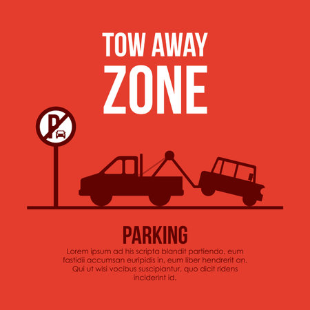 Parking design over orange background, vector illustration.のイラスト素材