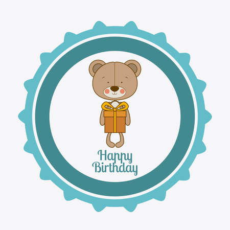 Birthday design over white background, vector illustrationのイラスト素材