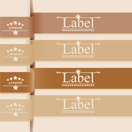 Label design over beige background, vector illustrationのイラスト素材