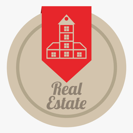 Real estate design over white background, vector illutrationのイラスト素材