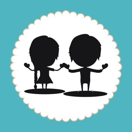 People design over blue background, vector illustration.のイラスト素材