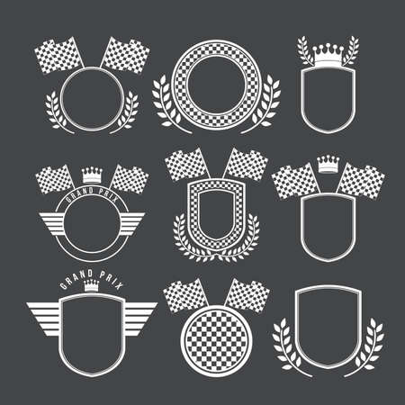 Racing design over black background,vector illustration.のイラスト素材