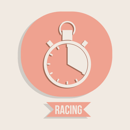 Race design over gray background, vector illustration.