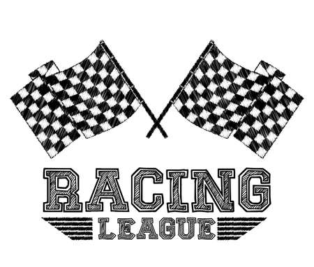 Race design over white background, vector illustration.のイラスト素材
