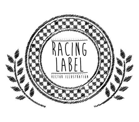 Race design over white background, vector illustration.のイラスト素材