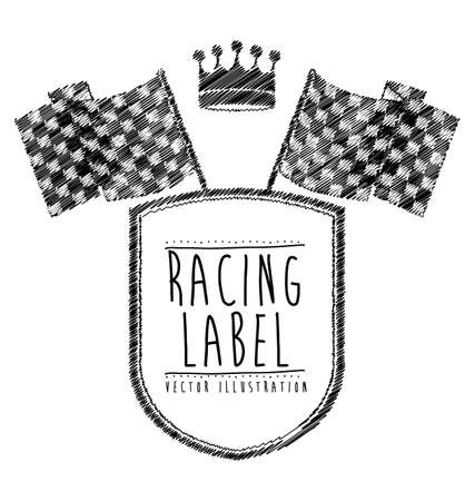 Race design over white background, vector illustration.のイラスト素材