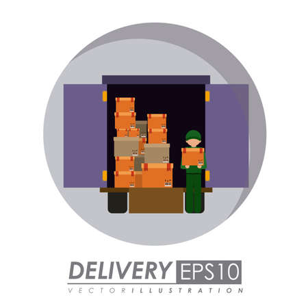 Delivery design over white background,vector illustration.のイラスト素材