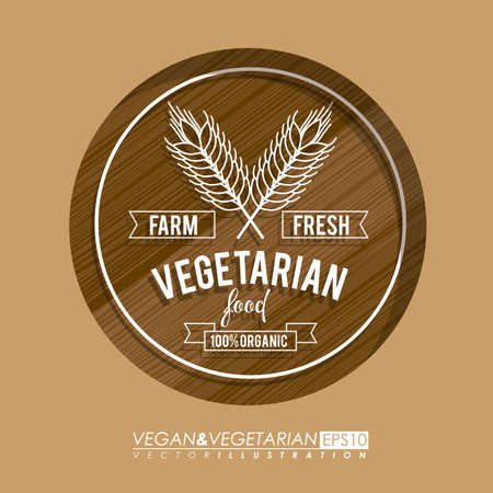 Food design over beige background,vector illustration.のイラスト素材