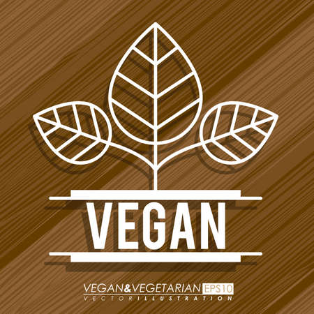 Food design over wooden background,vector illustration.のイラスト素材
