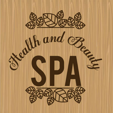 Spa design over wooden background,vector illustration.のイラスト素材