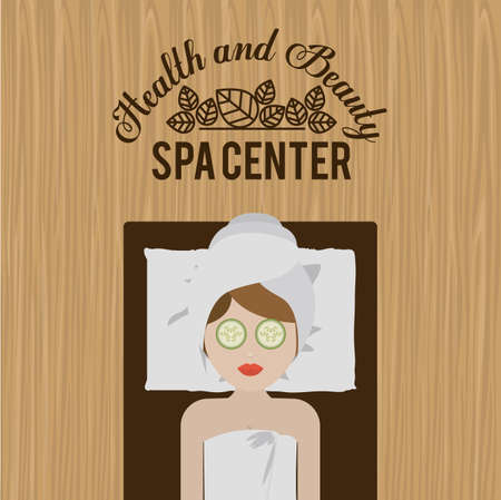 Spa design over wooden background,vector illustration.のイラスト素材