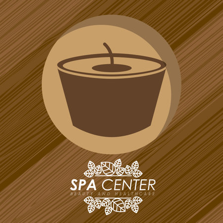 Spa design over wooden background, vector illustration.のイラスト素材