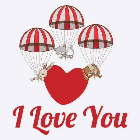 Love design over white background, vector illustration.のイラスト素材