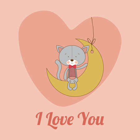 Love design over pink background, vector illustration.のイラスト素材