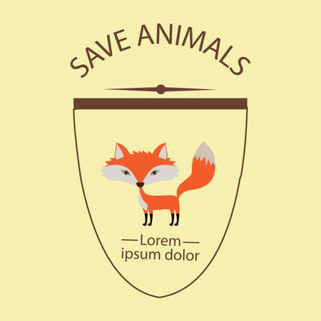 Illustration for Animals design over beige background, vector illustration - Royalty Free Image