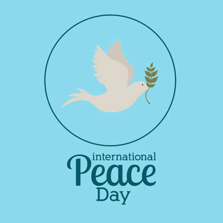 Peace design over blue background, vector illustration.のイラスト素材