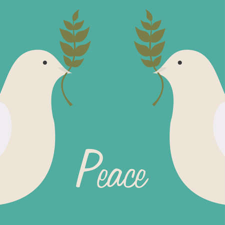 Peace design over blue background, vector illustration.のイラスト素材