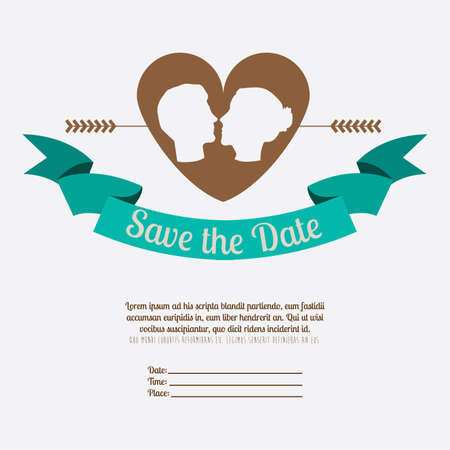 Wedding design over white background, vector illustration.のイラスト素材