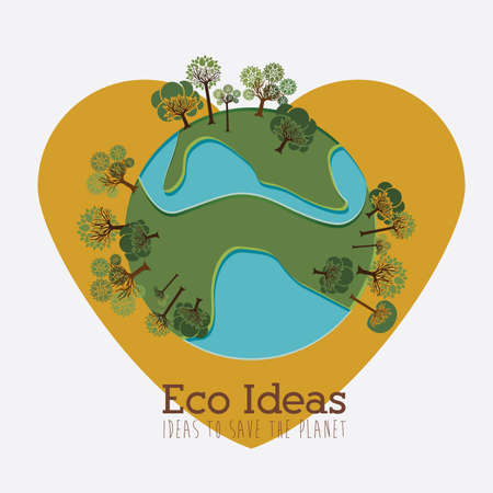 Ecology design over white background, vector illustration.のイラスト素材