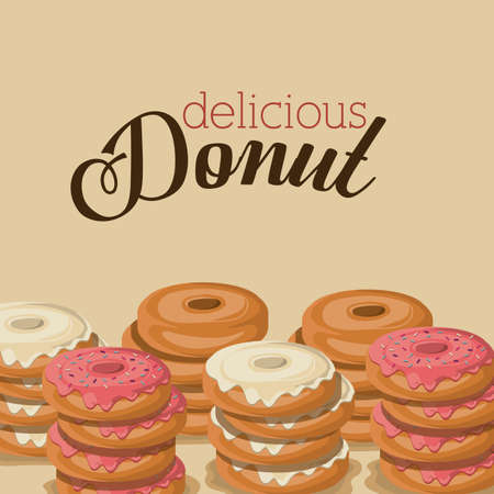 Bakery design over brown background, vector illustration.のイラスト素材