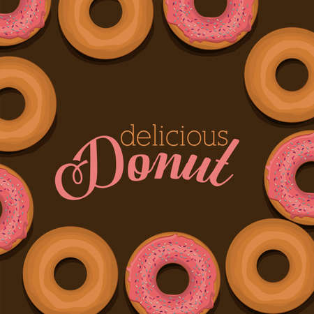 Bakery design over brown background, vector illustration.のイラスト素材